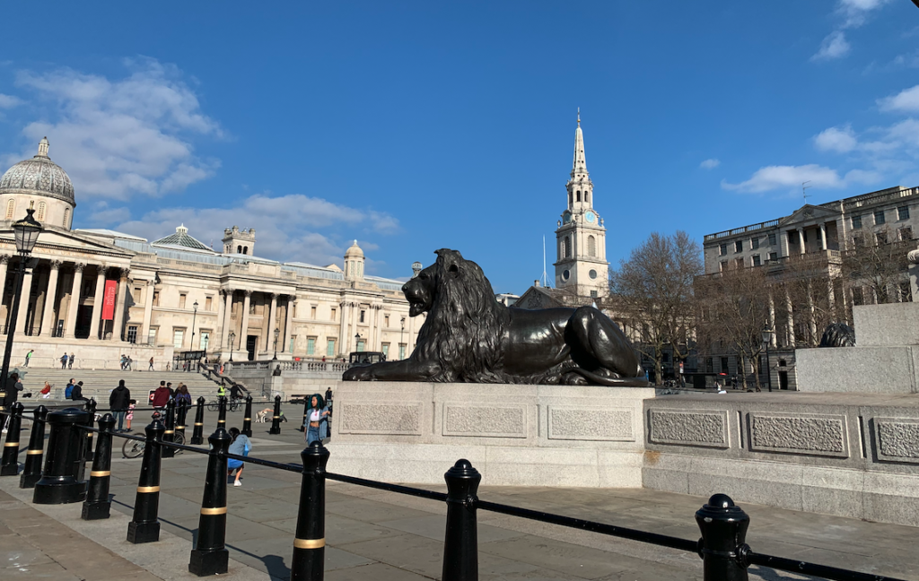 Trafalgar Square London empty